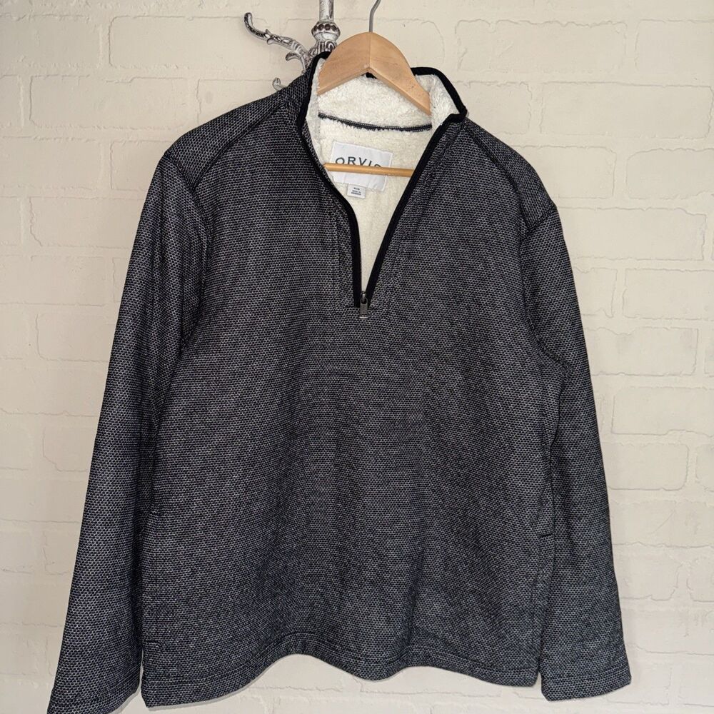 Orvis Men's Fleece Lined Quarter Zip Pullover Medium